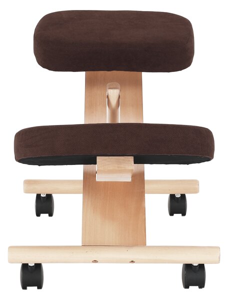 KONDELA Ergonomická klekačka, hnědá/buk, FLONET