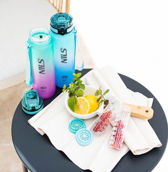 NCD04 ZELENO-RŮŽOVÁ TRITANOVÁ LÁHEV NA PITÍ 950 ML NILS CAMP