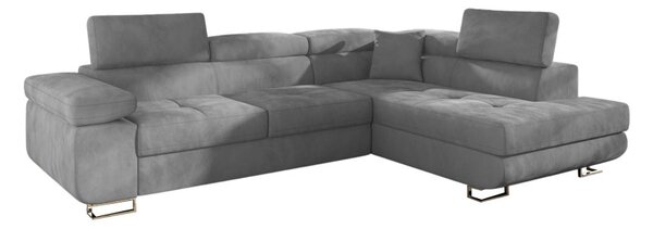 Rozkládací rohová sedačka TONY DELUXE (270 x 202) cm – více barevných variant šedá
