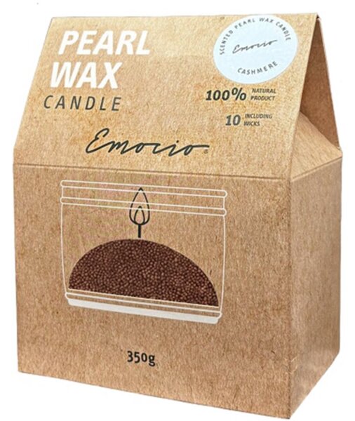 Emocio Pearl wax Cashmere Red vonná svíčka 350 g