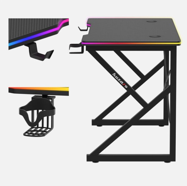 Herní stůl Hero 1.7 RGB černý