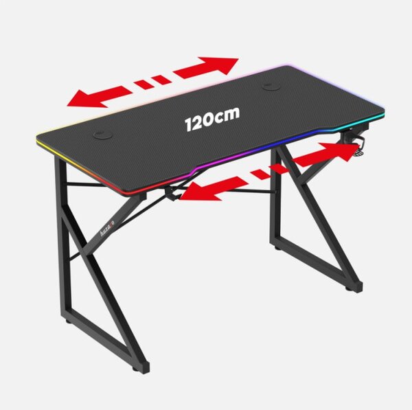 Herní stůl Hero 1.7 RGB černý