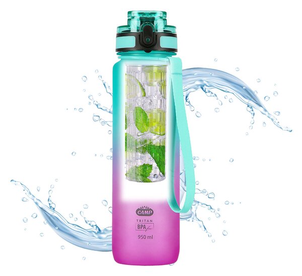 NCD04 ZELENO-RŮŽOVÁ TRITANOVÁ LÁHEV NA PITÍ 950 ML NILS CAMP