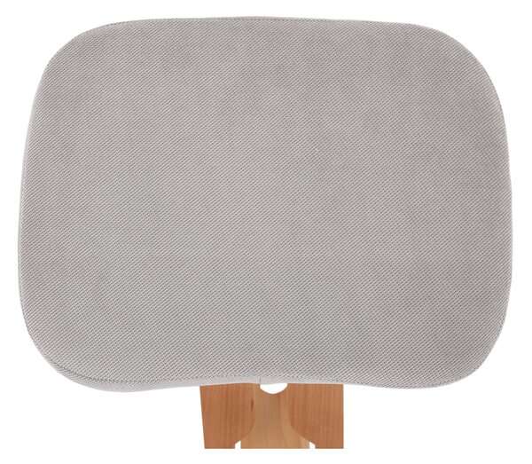 KONDELA Ergonomická klekačka, šedohnědá Taupe/buk, FLONET
