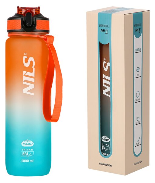 NCD68 ORANŽOVO-MODRÁ TRITANOVÁ LÁHEV NA PITÍ 1000 ML NILS CAMP