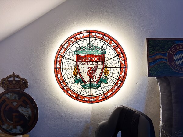 Svítící obraz Liverpool - Glassy