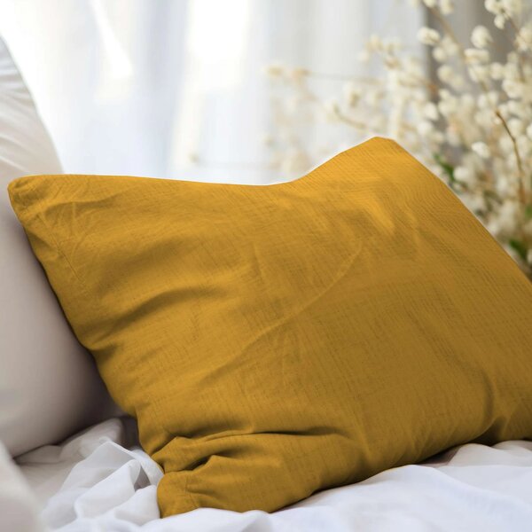 DARRÉ Mušelínové povlečení Mustard Velikost: 140 x 200 + 70 x 90