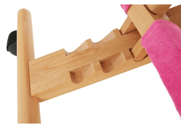 KONDELA Ergonomická klekačka, růžová / buk, GROCO