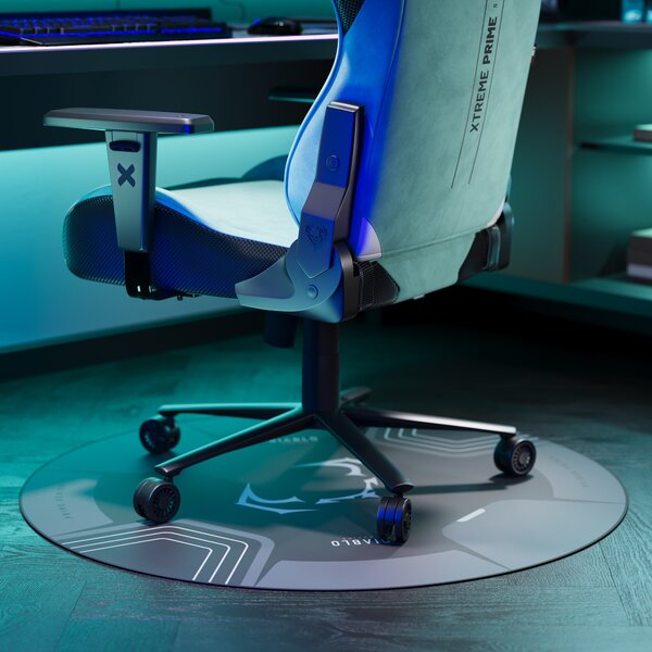 Herní protiskluzová podložka pod křeslo Diablo Chairs, černo-šedá