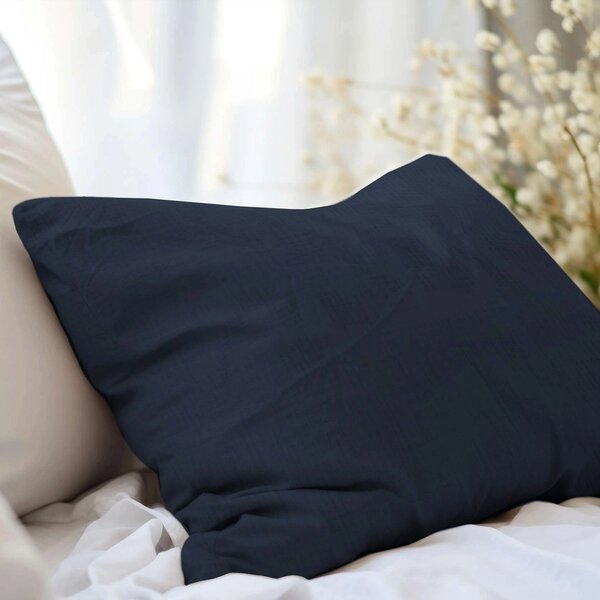 DARRÉ Mušelínové povlečení Dark navy Velikost: 140 x 200 + 70 x 90