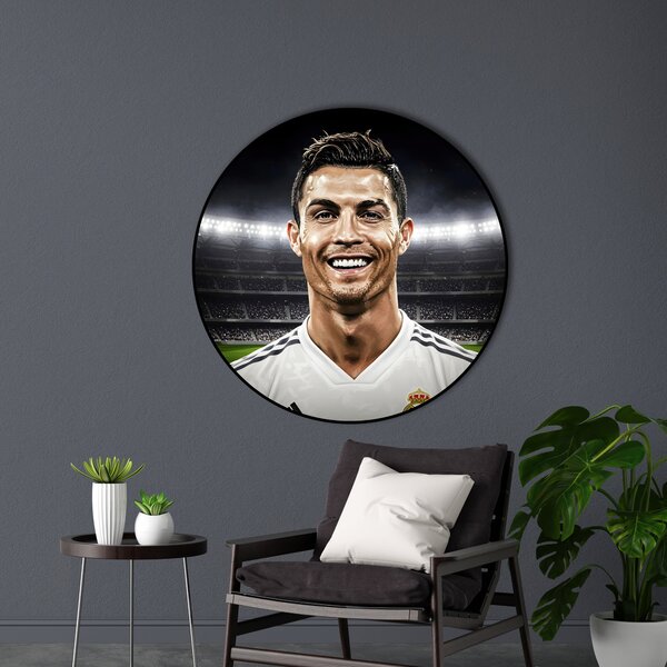 Dřevěný obraz s UV potiskem - Cristiano Ronaldo - portrét