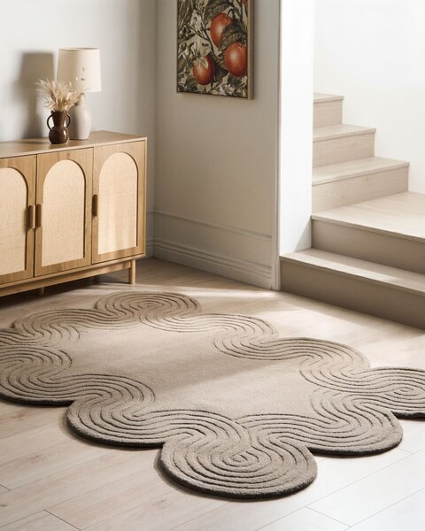 Koberec MALVAN Taupe 160 x 230 cm Vlna