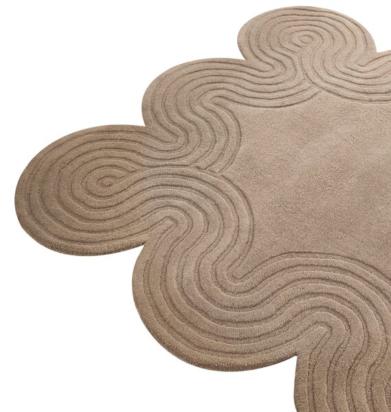Koberec MALVAN Taupe 160 x 230 cm Vlna
