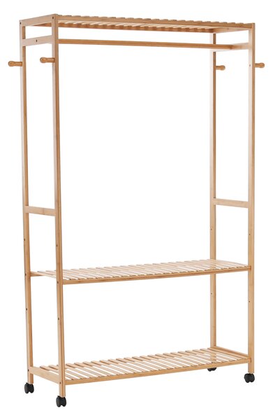 KONDELA Šatní organizér, přírodní bambus, MELAR