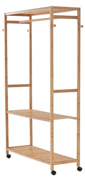 KONDELA Šatní organizér, přírodní bambus, MELAR