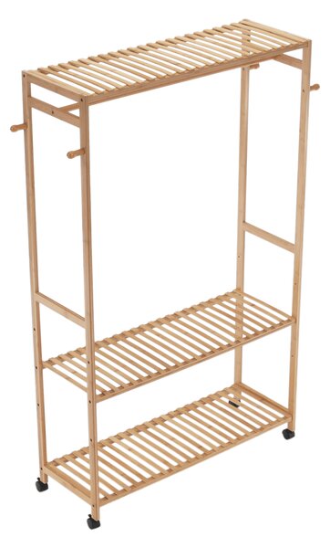 KONDELA Šatní organizér, přírodní bambus, MELAR