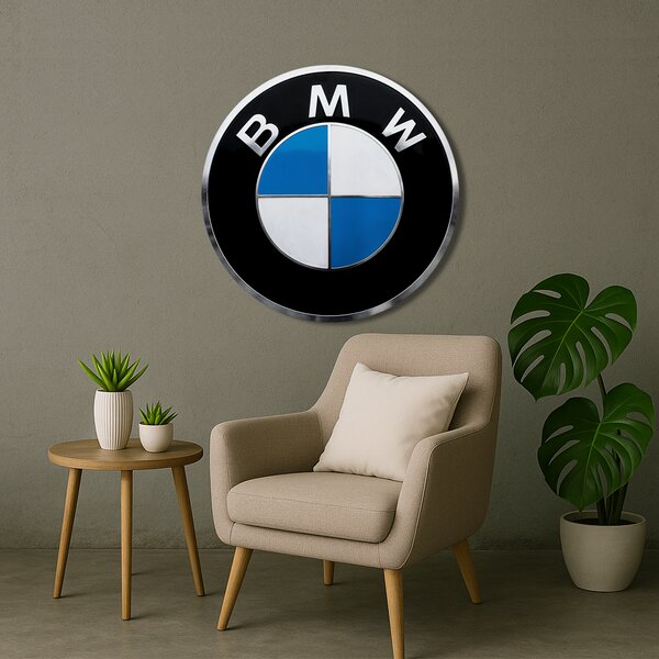 Dřevěný obraz- BMW - logo
