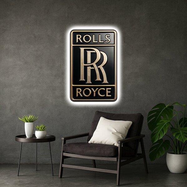 Svítící obraz Rolls-Royce - logo