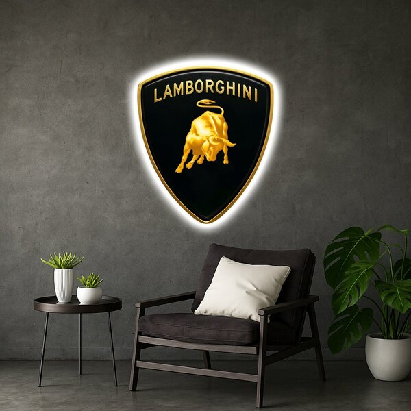 Svítící obraz Lamborghini - logo