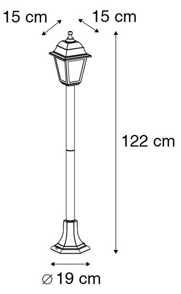 Klasická lucerna starožitné zlato 122 cm IP44 - Capital