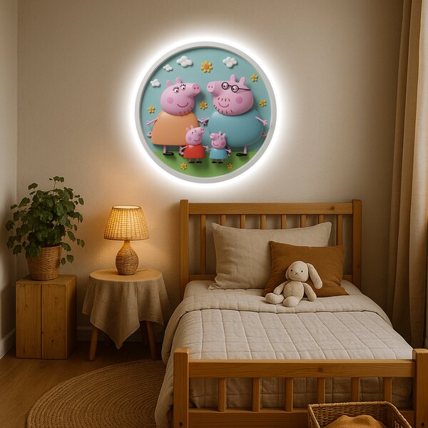 Svítící obraz - Prasátko Peppa - Noční lampa
