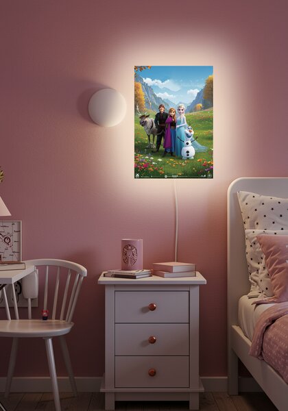 Svítící obraz - Ledové království - Noční lampa