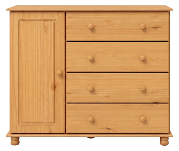 Prádelník 4 zásuvky + 1 dvířka 8016V vosk