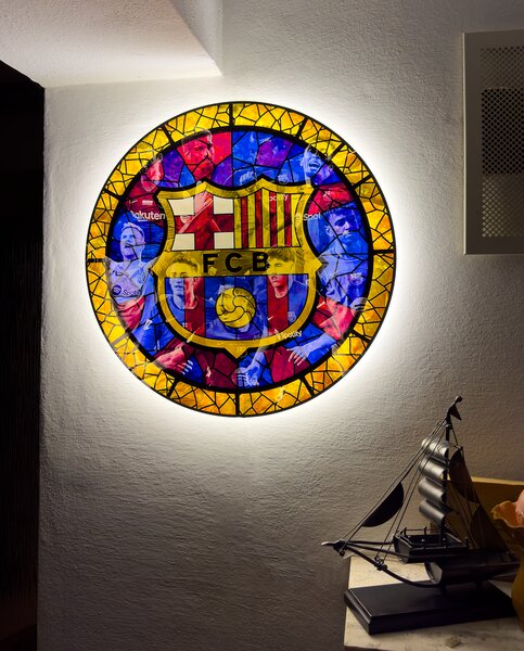 Svítící obraz FC Barcelona - Sklo