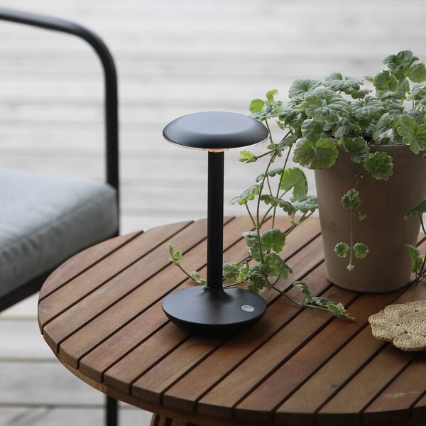 Markslöjd LED stolní lampa Petit, černá, hliník, IP44, stmívatelný, Černá, Hliník, Moderní