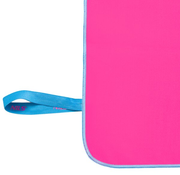 NCR11 RŮŽOVÁ/MODRÁ RUČNÍK Z MIKROVLÁKNA NILS CAMP