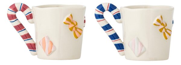 Kameninové šálky v sadě 2 ks s vánočním motivem 264 ml Candice – Bloomingville