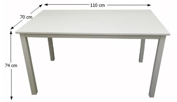 Jídelní stůl 110 cm Astre (bílá)