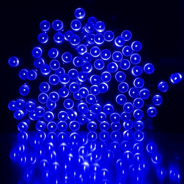Venkovní LED vánoční řetěz, modrá, 10m, 500 LED, stálé svícení, propojovatelný