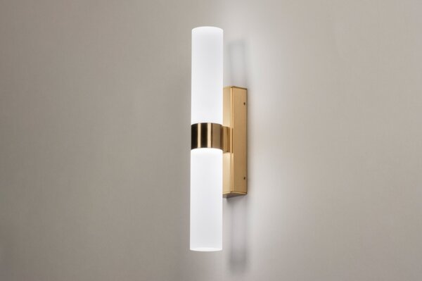 Nástěnné LED svítidlo nad zrcadlo do koupelny Valencia Gold (LMD)