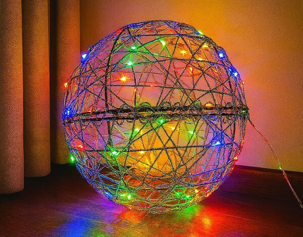 LED světelná koule, různobarevná, různé velikosti Průměr (cm): 40 cm