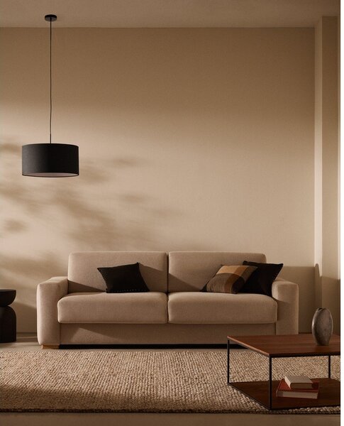 Béžová rozkládací pohovka 244 cm Anley – Kave Home