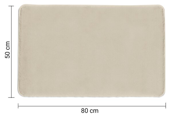 Gedy Gedy, FUZZY koupelnová předložka, 50x80cm, 100% polyester, protiskluz, tortora, 96FY508066