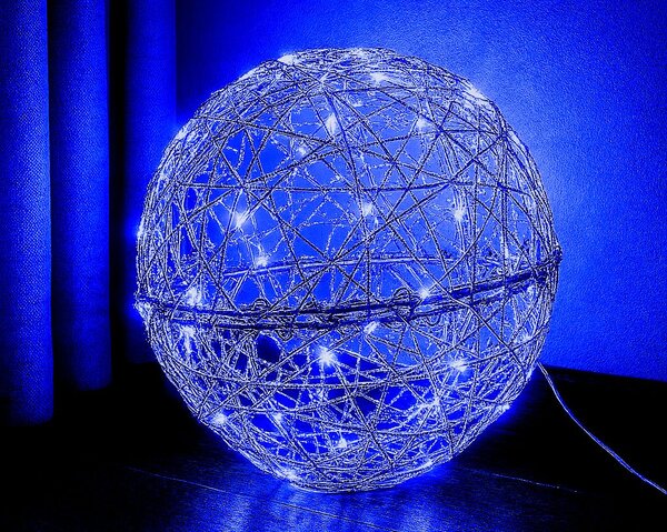 LED světelná koule, modrá, různé velikosti Průměr (cm): 40 cm