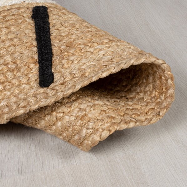 Flair Rugs, Dětský koberec Jute Kids Lion Natural, 100x100 (průměr) kruh, béžová, dětský pokoj