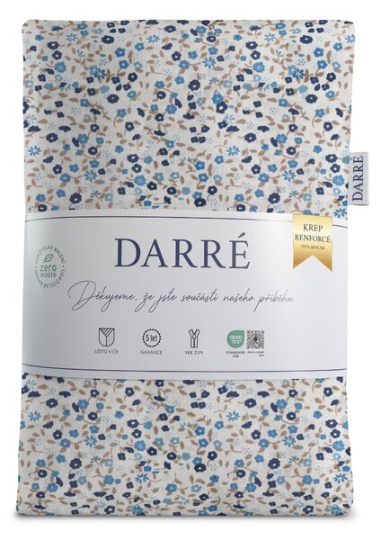 DARRÉ Bavlněné povlečení Borghese modré s pruhem Velikost: 140 x 200 + 70 x 90
