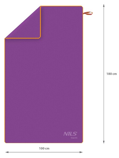 NAR12 FIALOVÝ/ORANŽOVÝ RUČNÍK Z MIKROVLÁKNA NILS AQUA