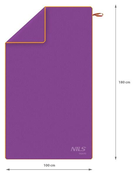 NAR12 FIALOVÝ/ORANŽOVÝ RUČNÍK Z MIKROVLÁKNA NILS AQUA