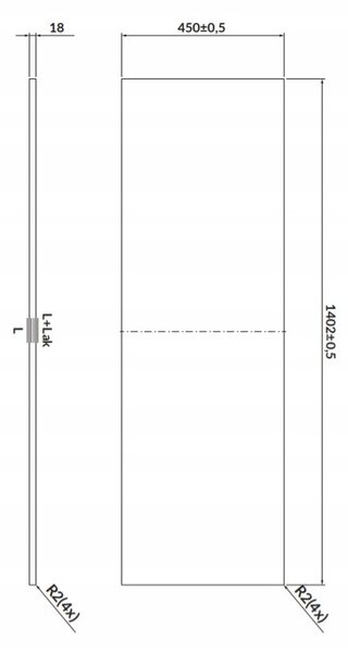 Cersanit Larga, deska na skříňku 140cm, bílá, S932-027