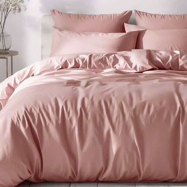 DARRÉ Perkálové bavlněné povlečení Jednobarevné - lososové Velikost: 140 x 200 + 70 x 90