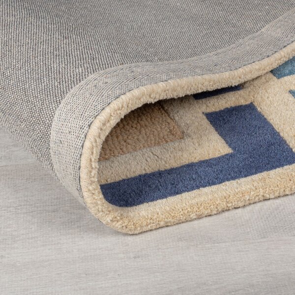 Flair Rugs, Ručně všívaný kusový koberec Illusion Retro Blocks Blue/Multi, 160x230, vícebarevná, ložnice