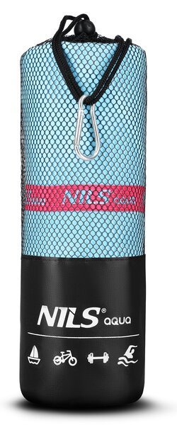 NAR13 SV.MODRÝ/RŮŽOVÝ RUČNÍK Z MIKROVLÁKNA NILS AQUA