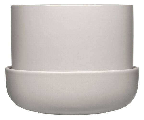 Iittala Květináč Nappula S, s podmiskou / šedý