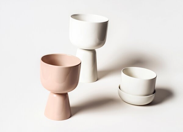 Iittala Květináč Nappula S, vysoký / béžový