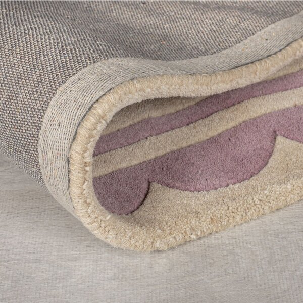 Flair Rugs, Ručně všívaný běhoun Lois Scallop Purple, 80x230, fialová, chodba / předsíň