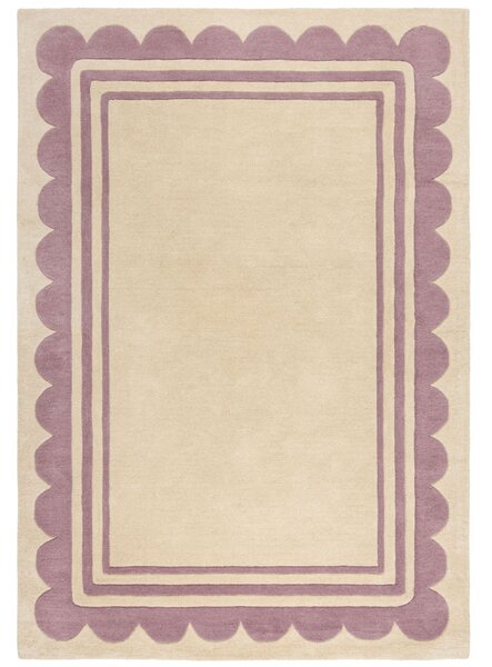 Flair Rugs, Ručně všívaný kusový koberec Lois Scallop Purple, 160x230, fialová, chodba / předsíň